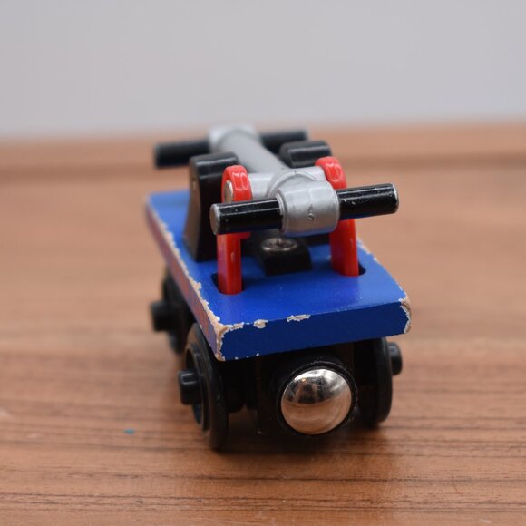 Sodor Main Line Hand Car Dark Blue Learning Curve Thomas & Friends Wooden Trains - Picture 3 of 5